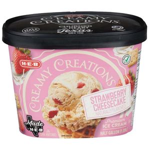 HEB Helado Sabor Pastel de Queso Y Fresas 1.89 L