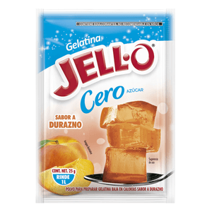 Jello Gelatina en Polvo Cero Azúcar Durazno 25 g