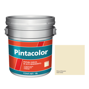 Pintura Vinílica Meridian Pintacolor Crema Mate 18 L