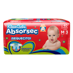 Pañales Absorsec Med Et 3 40 Pz