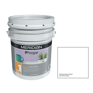 Meridian Pintura Vinil Acrilíca Para Muros Calidad Estándar 19 L