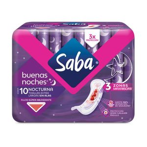 Toallas Femeninas Buenas Noches 10 Pz