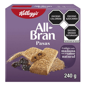 Kelloggs Barras de Cereal All Bran Pasas 240 g