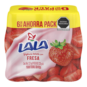 Yogurt Bebible con Fruta Fresa Pack con 6 pz