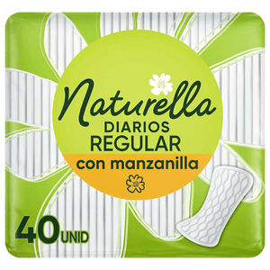 Protectores Diarios con Manzanilla Regular 40 Pz