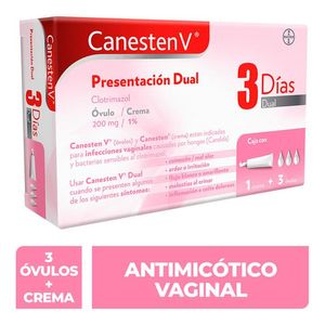 Canesten V Dual Óvulos 3 Días 200 mg