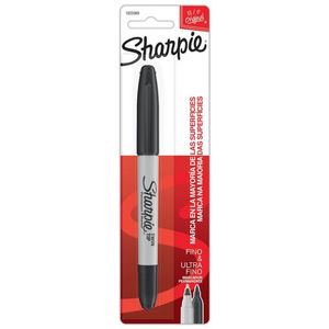 Marcador Sharpie Twin Tip Negro con 1 pz