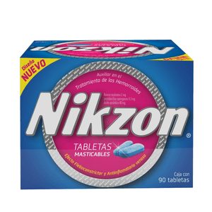 Nikzon Auxiliar Para Hemorroides Tabletas Masticables con 90 pz