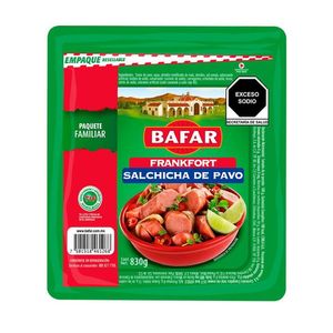 Bafar Salchicha de Pavo Frankfort 830 g