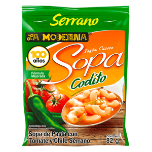 Sopa Coditos con Tomate y Chile Serrano 82 g