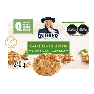 Quaker Galletas de Avena Manzana Y Canela 240 g