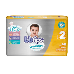 Bbtips Sensitive Pañal Talla 2 40 pz