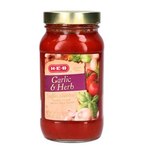 HEB Salsa Para Pasta Ajo Y Hierbas 737 g