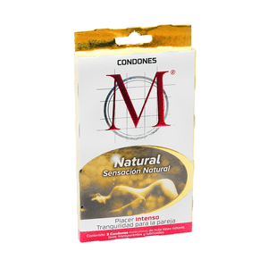 Condones M Preservativos Natural con 3 pz