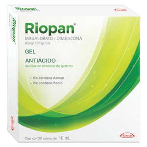 Antiácido Riopan Gel con 20 Sobres 10 ml