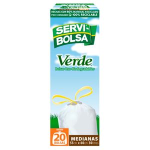 Bolsas de Basura Verde Mediana 20 Pz