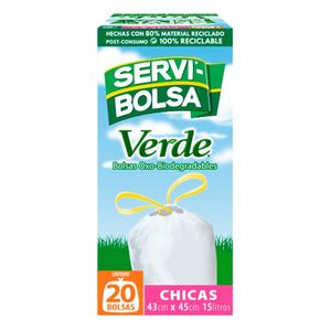 Bolsas de Basura Verde Chicas 20 Pz