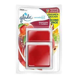 Glade Aromatizante de Ambiente 2 Repuestos Manzana Canela en Gel 16 g