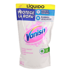 Quitamanchas Vanish Crystal White Líquido Blanco 600 ml