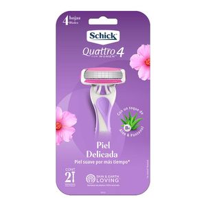 Schick Rastrillo Desechable Para Mujer Quattro 4 con 2 pz