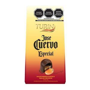 Turin Tequila José Cuervo Chocolates Semiamargos Rellenos de Licor Vitrolero 270 g