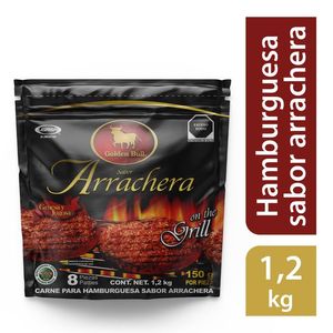 Carne Moldeada Para Hamburguesa Sabor Arrachera 1.2 Kg