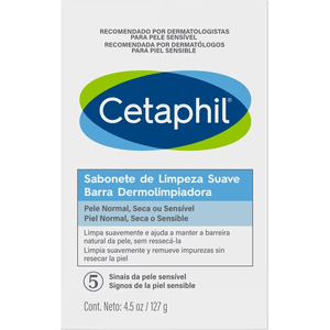 Cetaphil Jabón en Barra Dermolimpiadora de Limpieza Suave 127 g