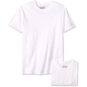 Playera Cuello Redondo Caballero Ch Paq.2 Blanco 2 Pz