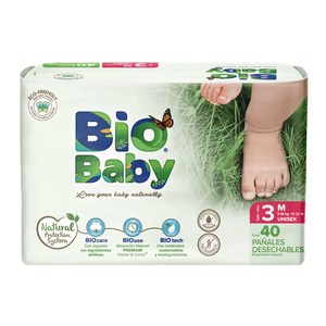 Bio Baby Pañal Talla 3 Mediano 40 pz