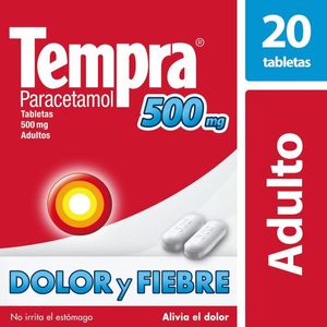 Tempra Analgesico Adulto 500 mg con 20 pz