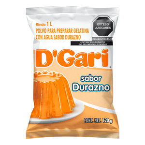 D'Gari Gelatina en Polvo Durazno 120 g