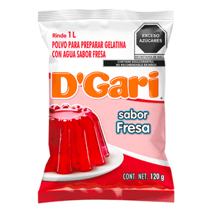 D'Gari Gelatina en Polvo Fresa 120 g