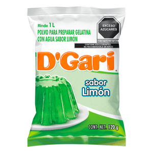 D'Gari Gelatina en Polvo Limon 120 g