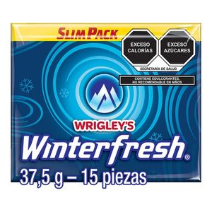 Winterfresh chicle mentol y Menta Empaque de 37.5 g