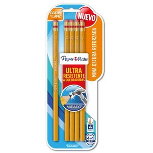 Lápiz Paper Mate Mirado Triangular #2.5  con 4 pz +1 gratis