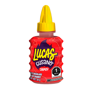 Lucas Gusano Dulce Enchilado Líquido Sabor Chamoy 36 g