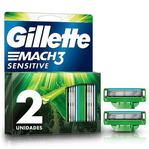 Cartucho de Rastrillo Gillette Mach3 Sensitive Aloe 2 pz