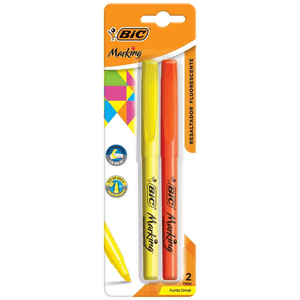 Resaltador Fluorescente Amarillo Y Naranja 1 Pz