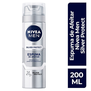 NIVEA MEN Espuma para Afeitar Silver Protect 200 ml 1 pz