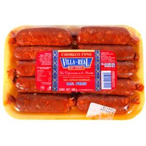 Villa Real Chorizo Fino 100% de Puerco con Especias Naturales 500 g