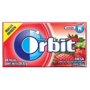 Orbit Fresa Chicles de Menta sin Azúcar 26.6 g con 14 pz