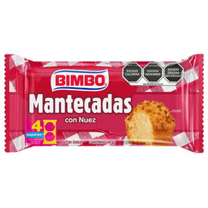 Bimbo Mantecadas con Nuez 4pz 246 g