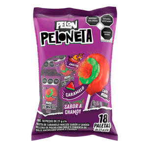 Pelon Pelo Rico Peloneta Paleta Sabor Chamoy y Sandia 21 g