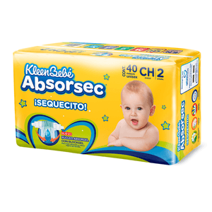 Pañales Absorsec Ch Et 1 40 pz