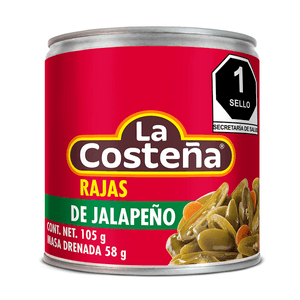 Chiles Jalapeños Rajas en Escabeche Lata 105 g