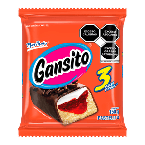 Marinela Gansito Pastelito 3pz 150 g