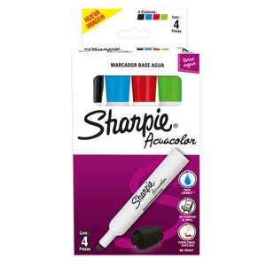 Marcador Sharpie Acuacolor Surtido con 4 pz