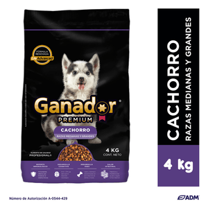 Alimento Seco para Perros Ganador Premium Cachorro 4 kg