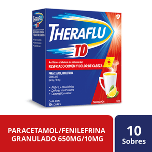 Theraflu Antigripal Td Te Sabor Limon con 10 pz