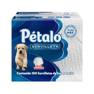 Servilleta Pétalo Blanca Hoja Sencilla con 100 pz
